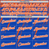 Custom Thunder Blue Orange-White Distressed Scratch Brush Stroke Performance T-Shirt
