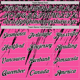 Custom Pink Black-White Distressed Scratch Brush Stroke Performance T-Shirt