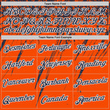 Custom Orange Navy-White Distressed Scratch Brush Stroke Performance T-Shirt
