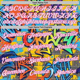 Custom Graffiti Pattern White-Pink Vibrant MulticolorStreet Style Performance T-Shirt
