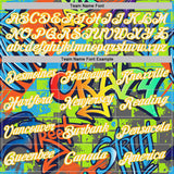 Custom Graffiti Pattern White-Yellow Vibrant MulticolorStreet Style Performance T-Shirt