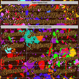 Custom Graffiti Pattern Brown-Old Gold Vibrant Multicolor Paint Splatter Performance T-Shirt