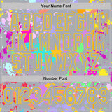 Custom Graffiti Pattern Gray-Yellow Vibrant Multicolor Paint Splatter Performance T-Shirt