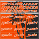 Custom Black Orange-White Hawaii Tropical Coastal Palm Trees Performance T-Shirt