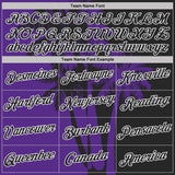 Custom Black Purple-White Hawaii Tropical Coastal Palm Trees Performance T-Shirt