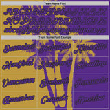Custom Purple Old Gold-Black Hawaii Tropical Coastal Palm Trees Performance T-Shirt