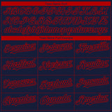 Custom Navy Red 3D Houston City Edition Fade Fashion Authentic Baseball Jersey