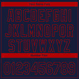 Custom Navy Red 3D Houston City Edition Fade Fashion Authentic Baseball Jersey