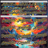Custom Black Royal-Gold Galaxy Star Nebula Authentic Baseball Jersey