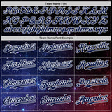 Custom Black Navy-White Galaxy Star Authentic Baseball Jersey