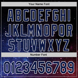 Custom Black Navy-White Galaxy Star Authentic Baseball Jersey