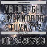 Custom Black-White Galaxy Star Nebula Authentic Baseball Jersey