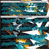 Custom Black Yellow-Lakes Blue 3D Pattern Design Motorcycle Motocross Skull Authentic Baseball Jersey