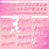 Custom Pink White 3D Pink Ribbon Breast Cancer Awareness Month Women Health Care Support Authentic Baseball Jersey