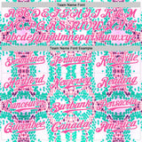 Custom White Pink-Green Snake Skin Authentic Baseball Jersey