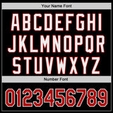 Custom Black Red-White Classic Color Block Side Panel Stripe Authentic Baseball Jersey