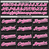Custom Black Pink-White Classic Color Block Side Panel Stripe Authentic Baseball Jersey