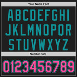 Custom Black Pink-Teal Classic Color Block Side Panel Stripe Authentic Baseball Jersey