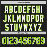 Custom Black Neon Green-White Classic Color Block Side Panel Stripe Authentic Baseball Jersey