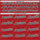 Custom Red Black-White Classic Color Block Side Panel Stripe Authentic Baseball Jersey