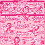 Custom Pink White-Hot Pink 3D Pink Ribbon Breast Cancer Awareness Month Women Health Care Support Authentic Baseball Jersey