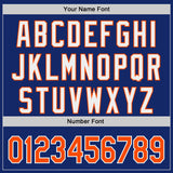 Custom Royal Orange-White Classic Color Block Side Panel Stripe Authentic Baseball Jersey
