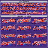 Custom Purple Red-White Classic Color Block Side Panel Stripe Authentic Baseball Jersey