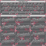 Custom Steel Gray White-Black Cherry Blossoms Sakura Authentic Baseball Jersey