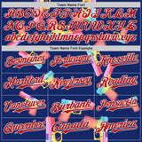 Custom Royal Red-White Colorful Firepower 3D Pattern Design Authentic Baseball Jersey