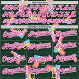 Custom Green Pink-White Colorful Firepower 3D Pattern Design Authentic Baseball Jersey