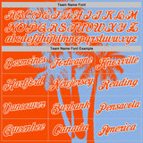 Custom Light Blue Orange-White Hawaii Tropical Coastal Palm Trees Performance T-Shirt