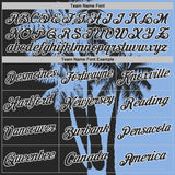 Custom Light Blue Black-White Hawaii Tropical Coastal Palm Trees Performance T-Shirt
