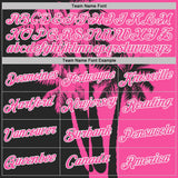 Custom Pink Black-White Hawaii Tropical Coastal Palm Trees Performance T-Shirt