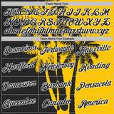 Custom Yellow Black-White Hawaii Tropical Coastal Palm Trees Performance T-Shirt
