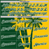 Custom Yellow Green-White Hawaii Tropical Coastal Palm Trees Performance T-Shirt
