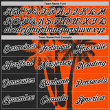 Custom Orange Black-White Hawaii Tropical Coastal Palm Trees Performance T-Shirt