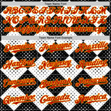 Custom Black Red White-Gold Geometric Diamond Grid Rhombus Polka Dots Authentic Baseball Jersey