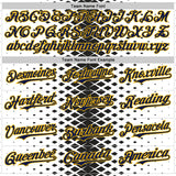 Custom White Navy Black-Gold Geometric Diamond Grid Rhombus Authentic Baseball Jersey