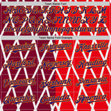 Custom White Dark Purple Red-Bay Orange Geometric Diamond Grid Rhombus Authentic Baseball Jersey