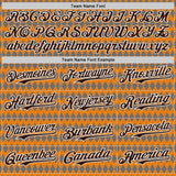 Custom Orange Brown Gray-White Geometric Diamond Grid Rhombus Authentic Baseball Jersey