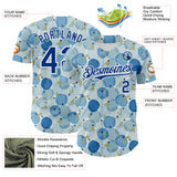 Custom Blue Royal-White Foodie Blueberry Authentic Baseball Jersey