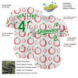 Custom White-Grass Green Foodie Tomato Authentic Baseball Jersey