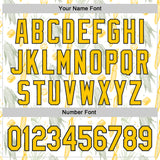 Custom White Yellow-Black Foodie Corn Authentic Baseball Jersey