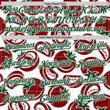 Custom White-Green Foodie Tomato Authentic Baseball Jersey