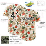Custom Cream-Black Foodie Tomato Pasta Authentic Baseball Jersey