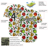 Custom White-Black Foodie Bell Pepper Authentic Baseball Jersey