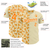 Custom Cream Bay Orange-White Foodie Fried Chicken Authentic Baseball Jersey