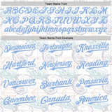 Custom White-Light Blue Foodie Oysters Authentic Baseball Jersey