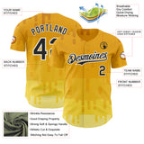 Custom Yellow Black-White Foodie Cheese Authentic Baseball Jersey