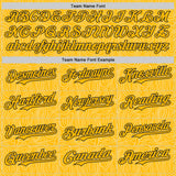 Custom Gold-Black Foodie Pasta Spaghetti Authentic Baseball Jersey